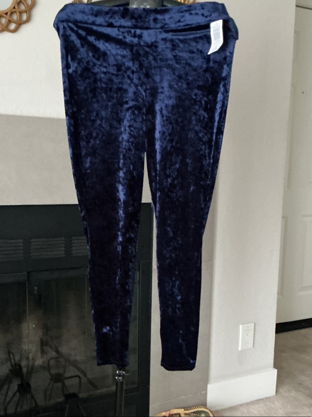 torrid Crushed Velvet Blue Leggings